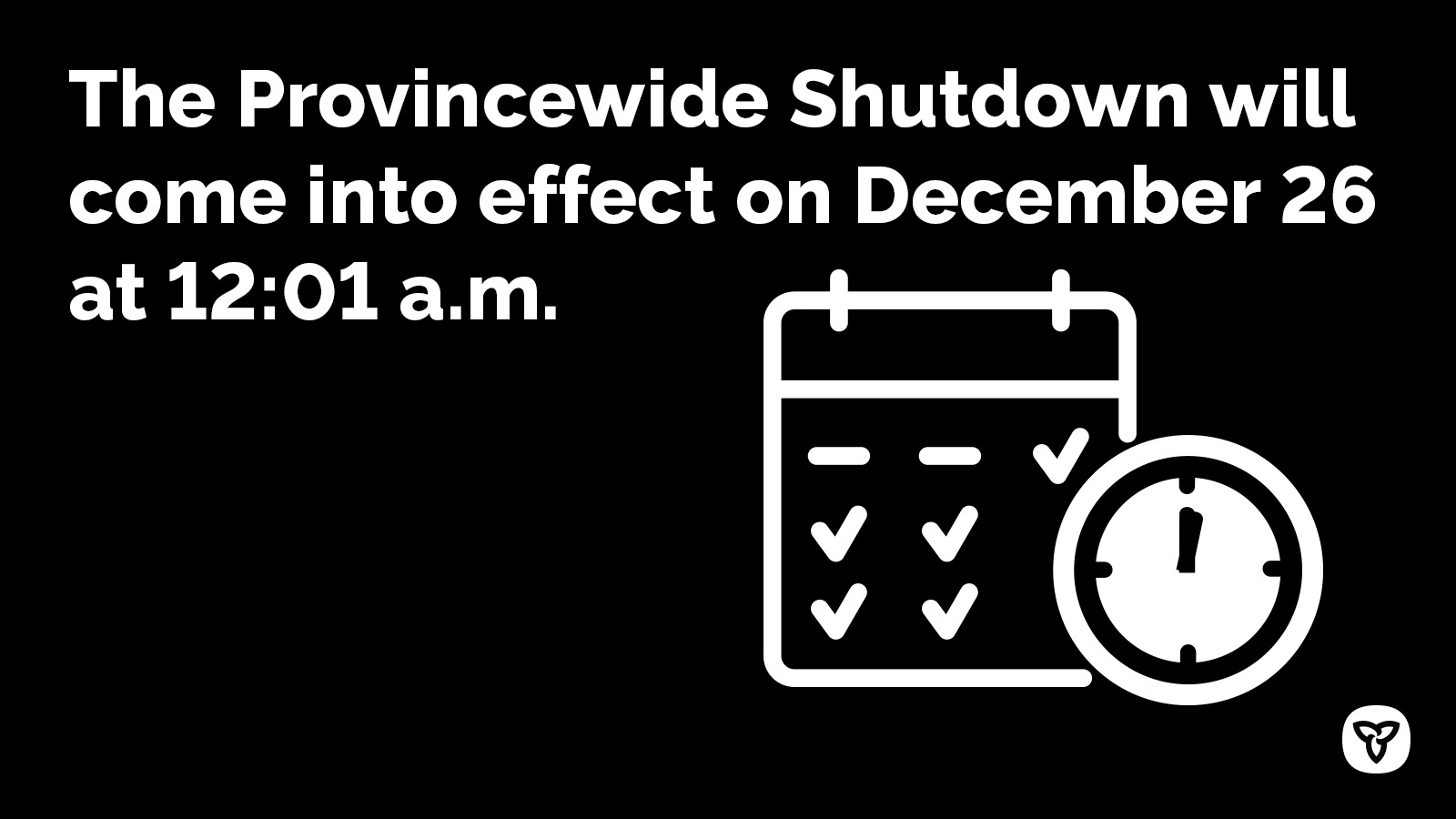 Provincewide Shutdown